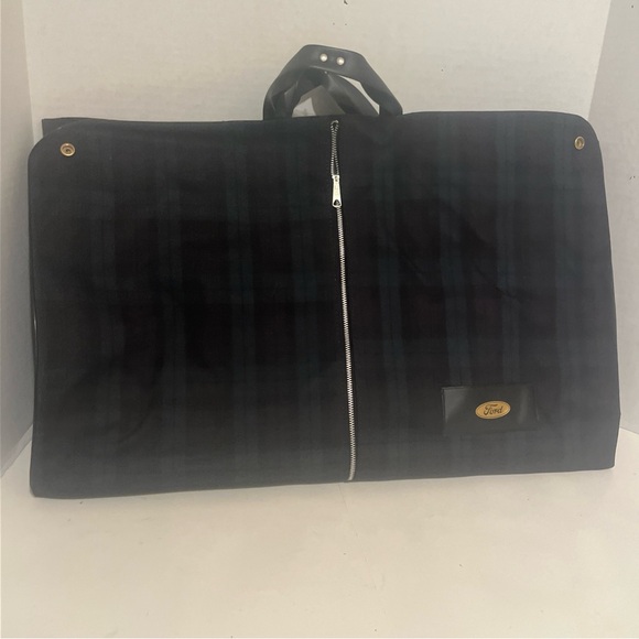 Other - Suit Garment Bag Travel Luggage Bag Tartan Plaid Ford Motor Company Suitcase.